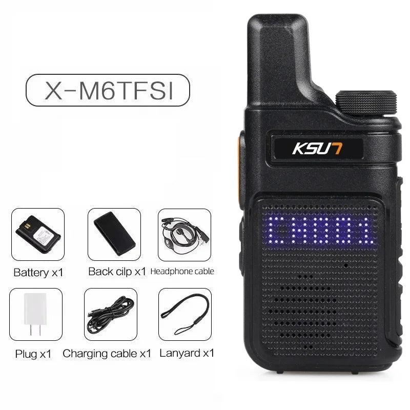 Walkie Talkie Portable Mini Communication Radio Profesional PMR 446 Talkie Walkies Two Way Radio Transceiver KSUN M6 Quality