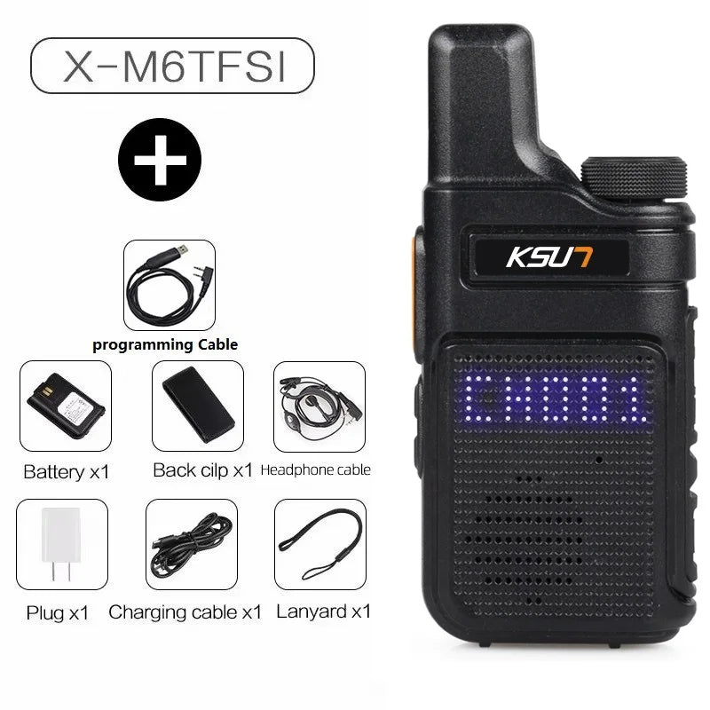 Walkie Talkie Portable Mini Communication Radio Profesional PMR 446 Talkie Walkies Two Way Radio Transceiver KSUN M6 Quality