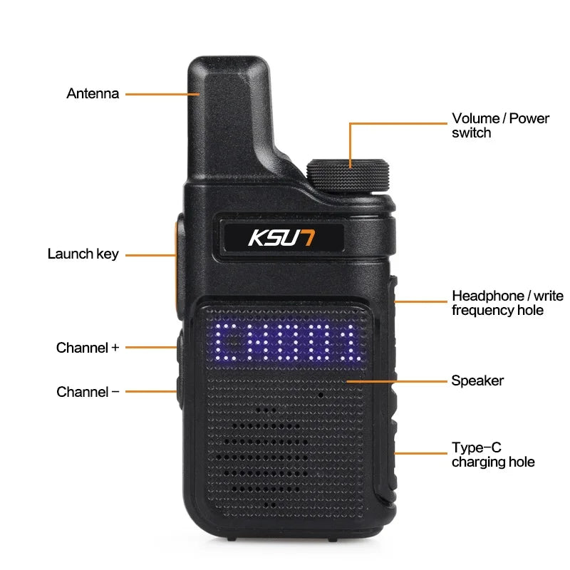 Walkie Talkie Portable Mini Communication Radio Profesional PMR 446 Talkie Walkies Two Way Radio Transceiver KSUN M6 Quality