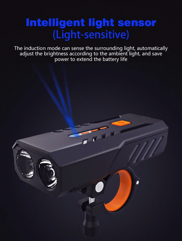 5000 mAh Bicycle Light Front Set Headlight Lantern For Bike Flashlight Rechargeable Lamp Running Led Usb Mtb Lights Taillight