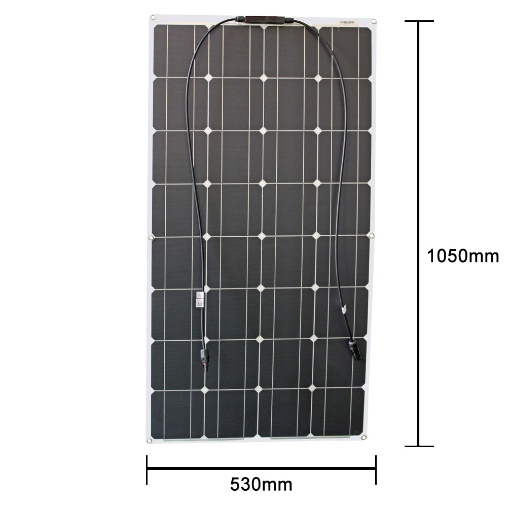 12v flexible solar panel kit with solar controller for battery charger