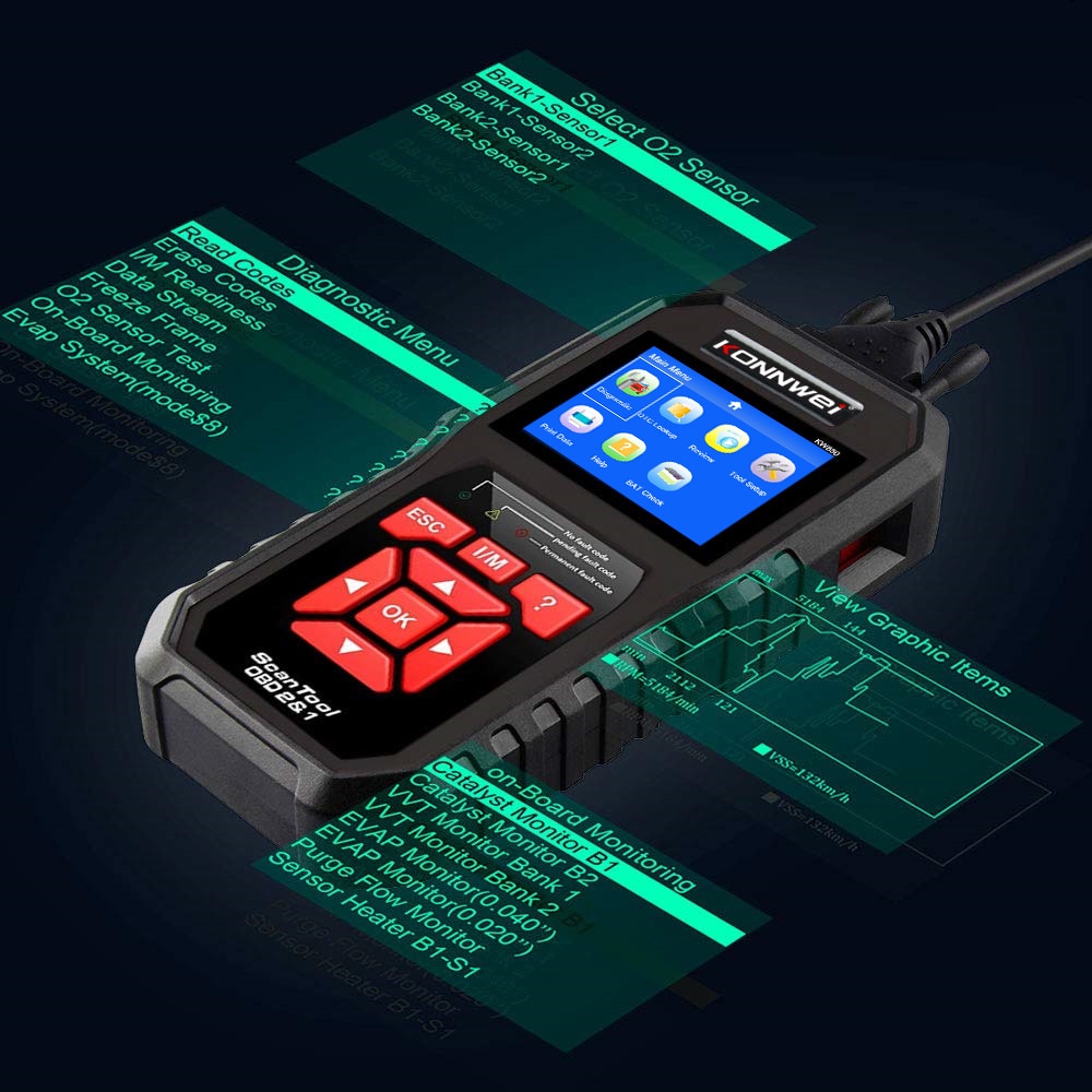 OBD2 Car Diagnostic Scanner Check Engine Automotive Car Scanner Code Reader Black