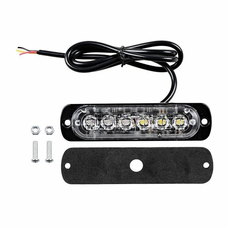20PCS 12v-24v LED Strobe Light 6LED Flash Light Truck Trailer Lights Warning Hazard Car Emergency Lights For Vehicles