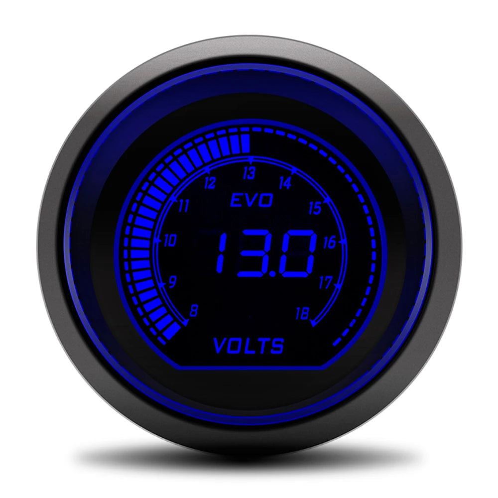 8V-18 12 Volt Round Panel Digital Voltage Meter