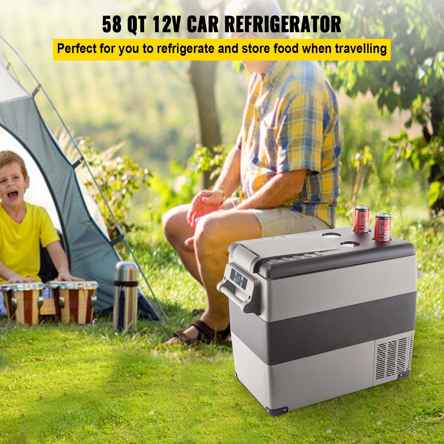 Car Refrigerator Mini Fridge Freezer Portable Compressor Cooler 12/24V DC 110-240V Ice Box