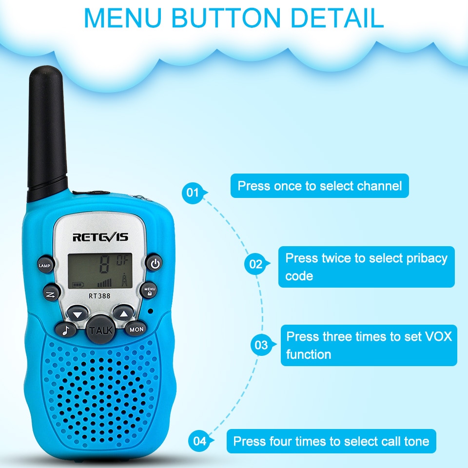 Walkie Talkie For Kids or Adults (2 Pieces)