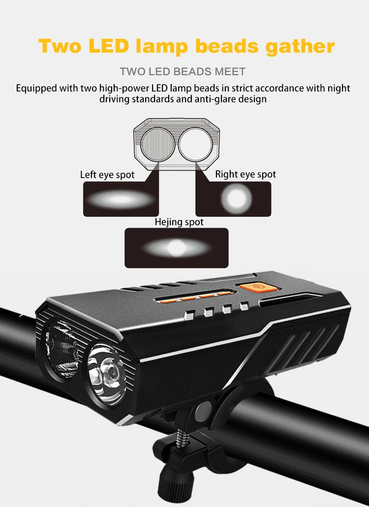 5000 mAh Bicycle Light Front Set Headlight Lantern For Bike Flashlight Rechargeable Lamp Running Led Usb Mtb Lights Taillight