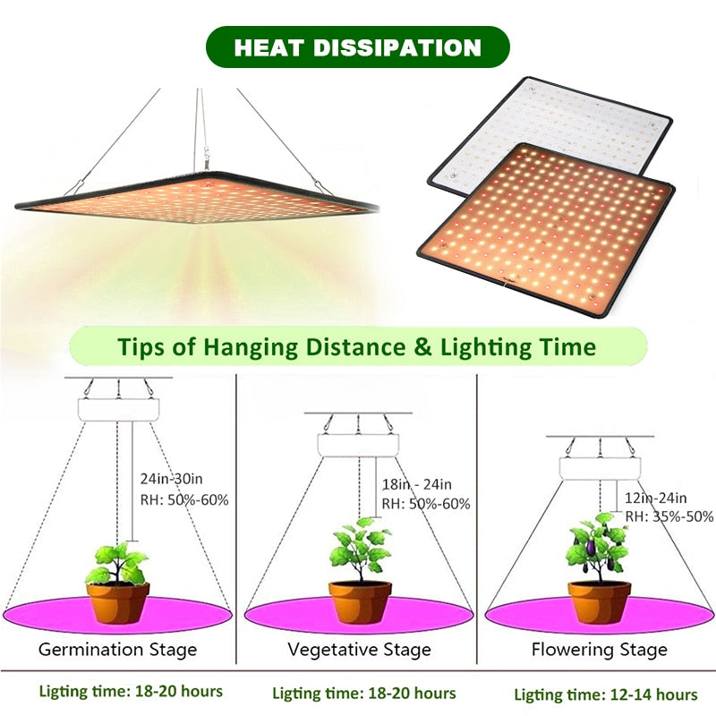3500K Grow Tent Lamp 1000W LED Grow Light Panel