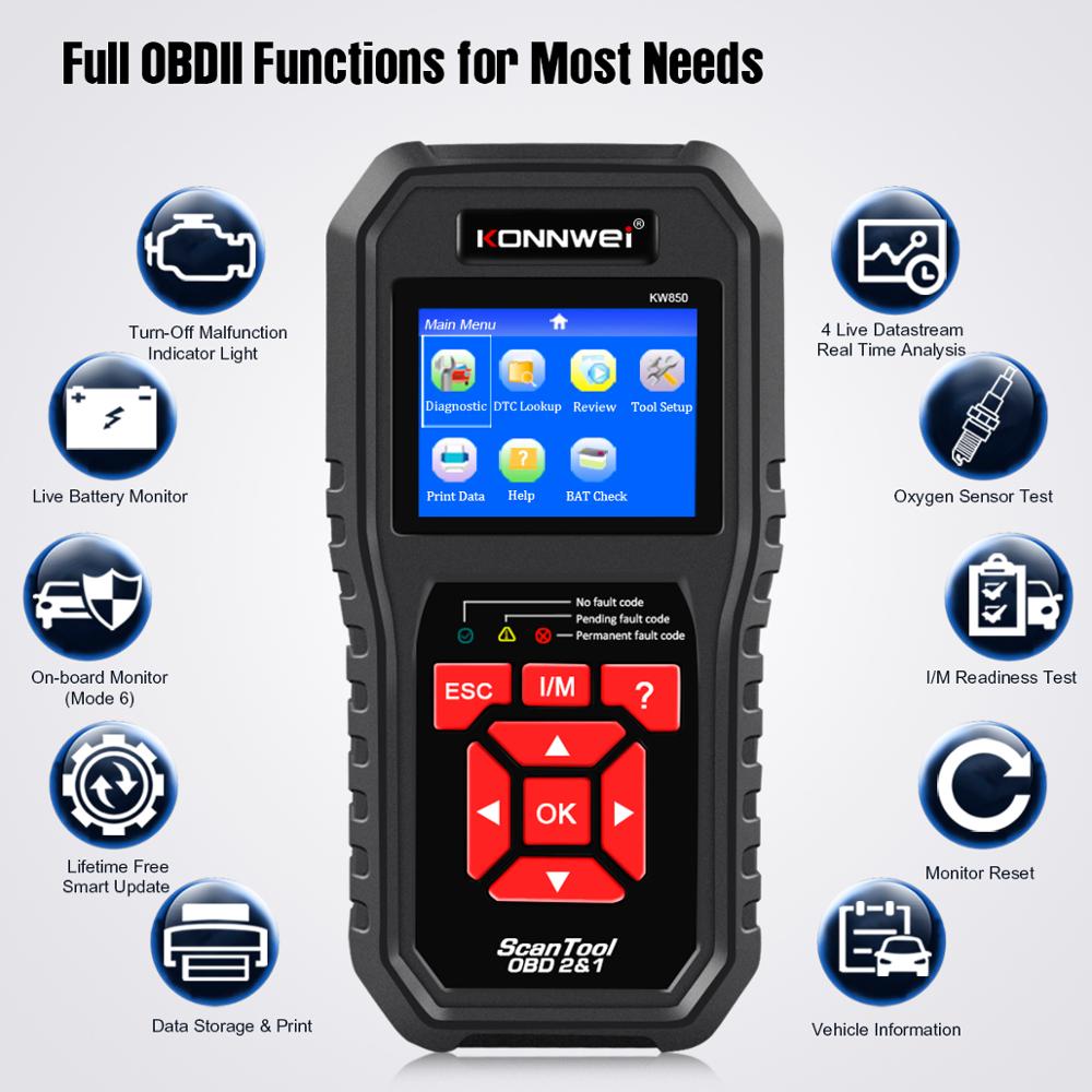 OBD2 Car Diagnostic Scanner Check Engine Automotive Car Scanner Code Reader Black