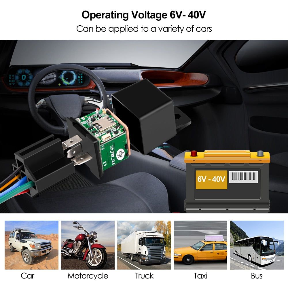 GPS Tracker Car, Motorcycle GPS Realtime Track Vibrate Alert FREE APP
