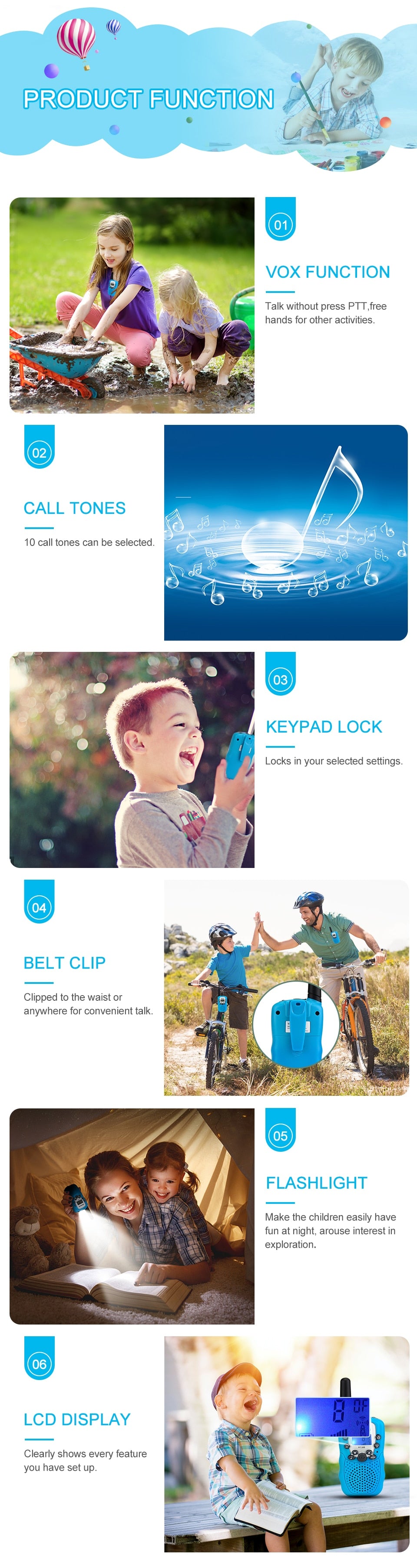 Walkie Talkie For Kids or Adults (2 Pieces)