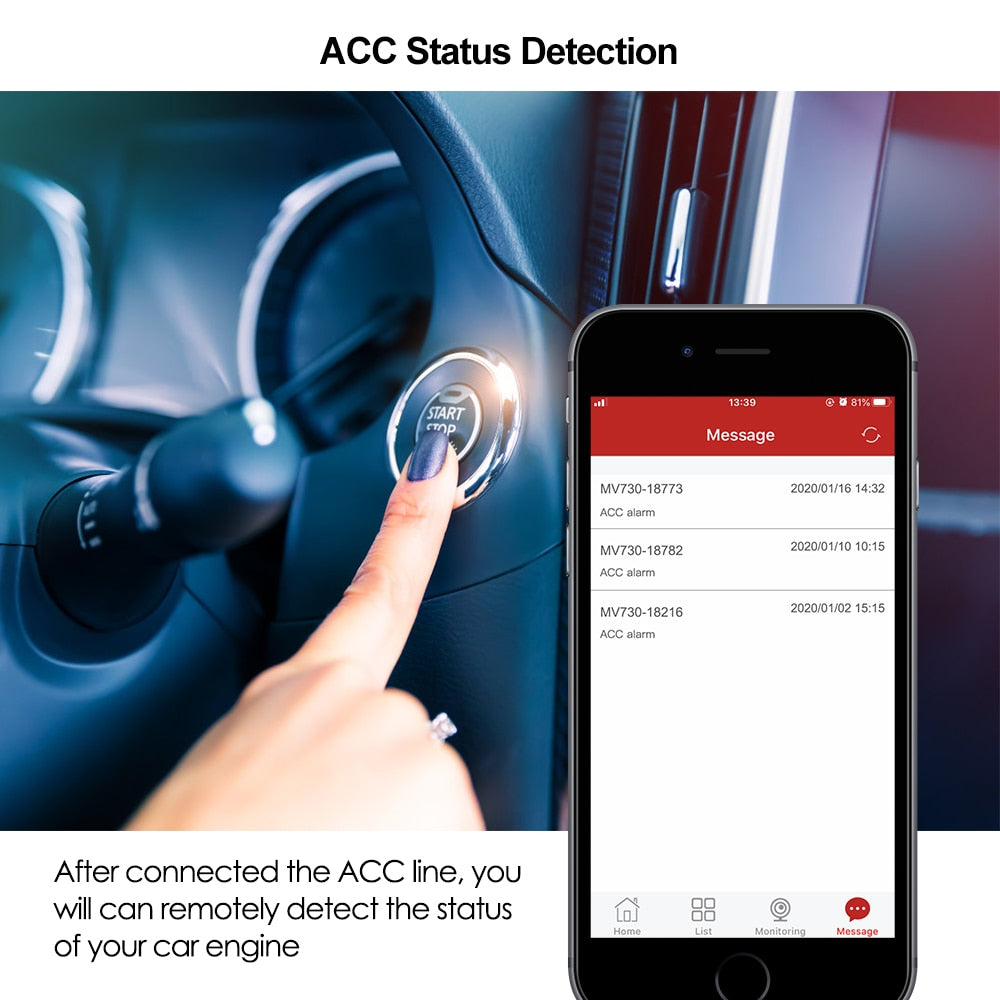 GPS Tracker Car, Motorcycle GPS Realtime Track Vibrate Alert FREE APP