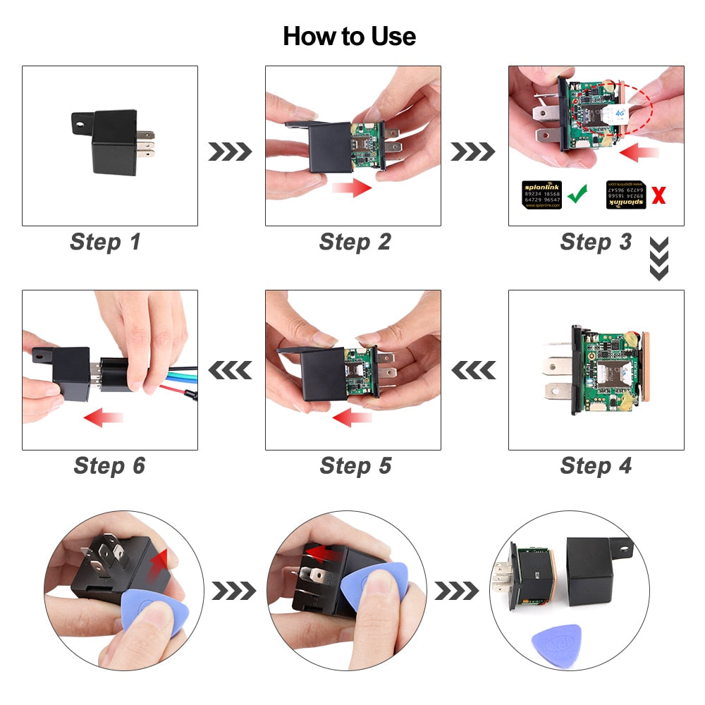 GPS Tracker Car, Motorcycle GPS Realtime Track Vibrate Alert FREE APP