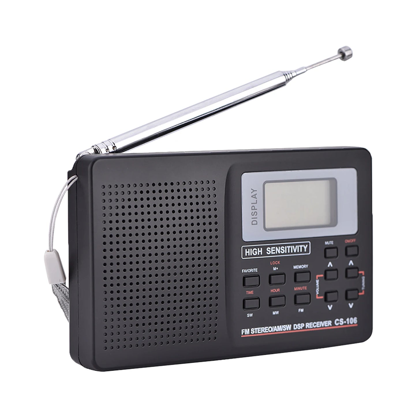 AM Radio Full Frequency Receiving Radio FM/AM/SW Full Frequency Receiver Receiving Radio Alarm Clock (Shipped Without Batteries)