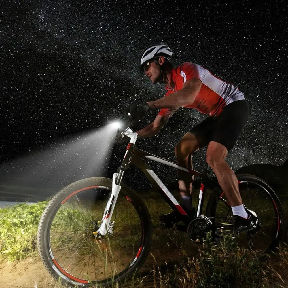 Front Bike Light USB Rechargeable Power Display Bicycle Led Light Waterproof Bicycle Headlight Flashlight Cycling Accessories