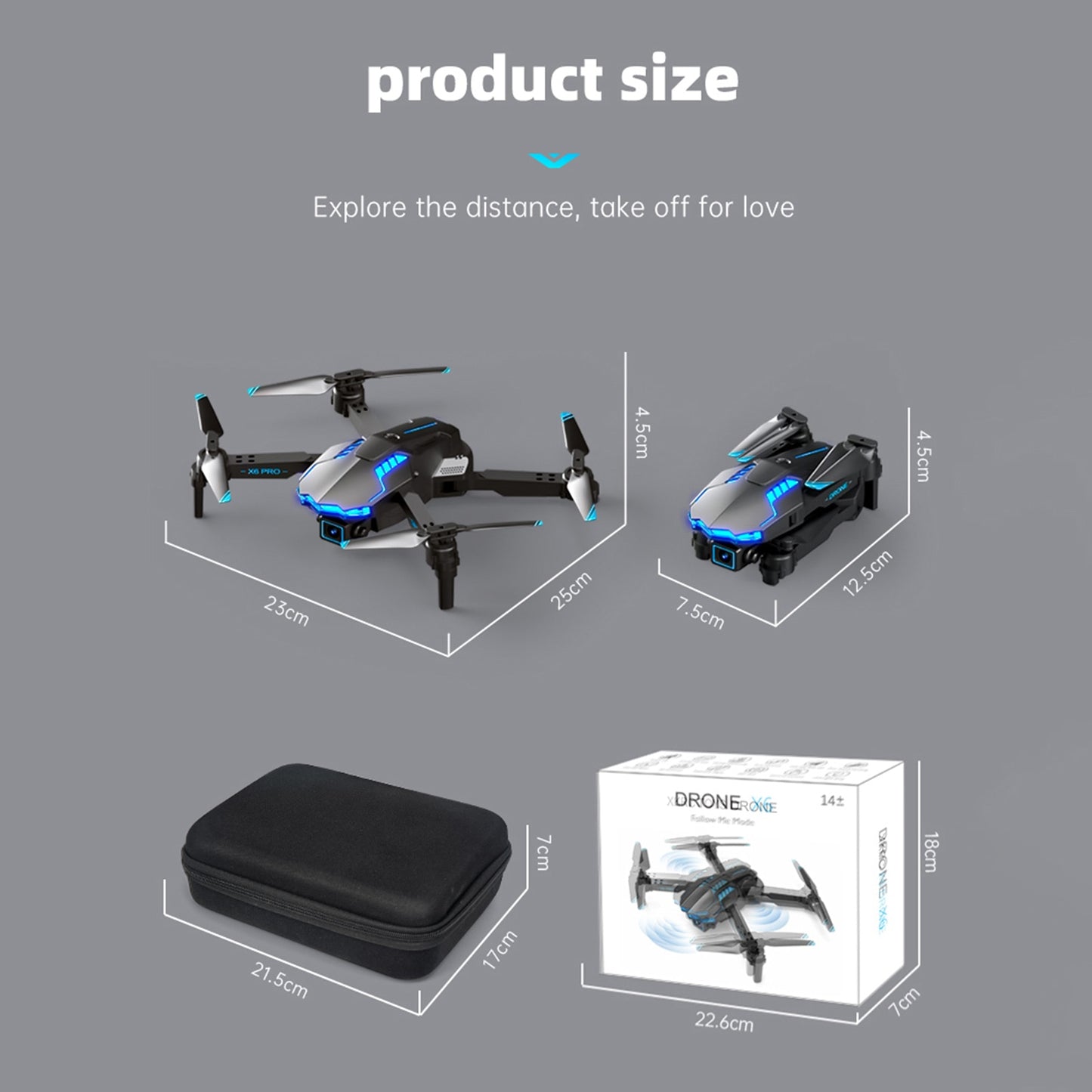 4k HD Dual Camera Obstacle Avoidance RC Drone