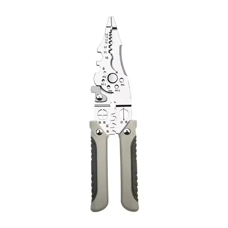 Multifunctional Electrician Pliers, 6-in-1 Wire Stripper Separator, Cutting and Crimping Tool for Cable Repair and Installation
