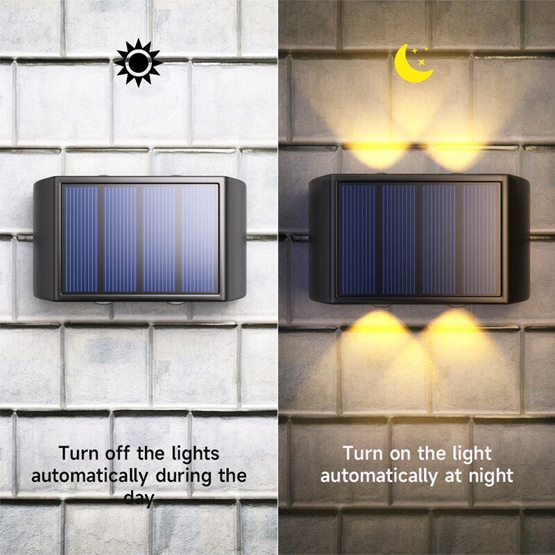 ZK50 Solar Light Waterproof Led Light Outdoor Sunlight Lamp for Garden Street Landscape Balcony Decor Solar Wall Lamp Outdoor