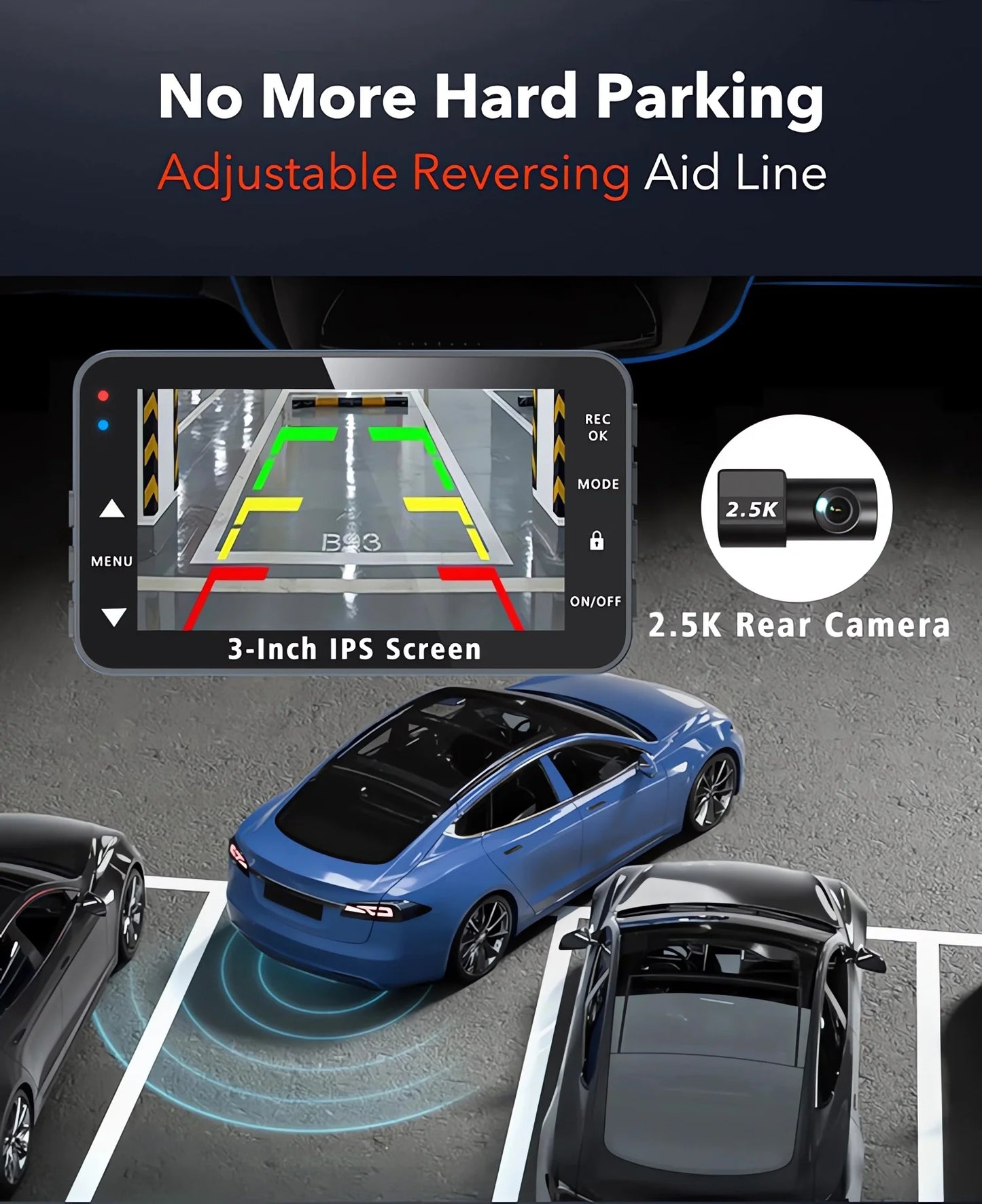 Dash Cam UHD 3840*2160P 4K + 2.5K Dual Lens Car DVR with ADAS 5G WiFi GPS Black Box Video Drive Recorder WDR/HDR Night Vision