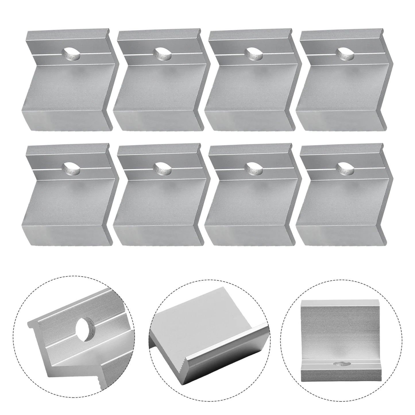 10Pcs Solar Photovoltaic Mounting PV End Clamps 30-45mm Clamps For Solar Module Solar Panel Racking Mounts Accessories