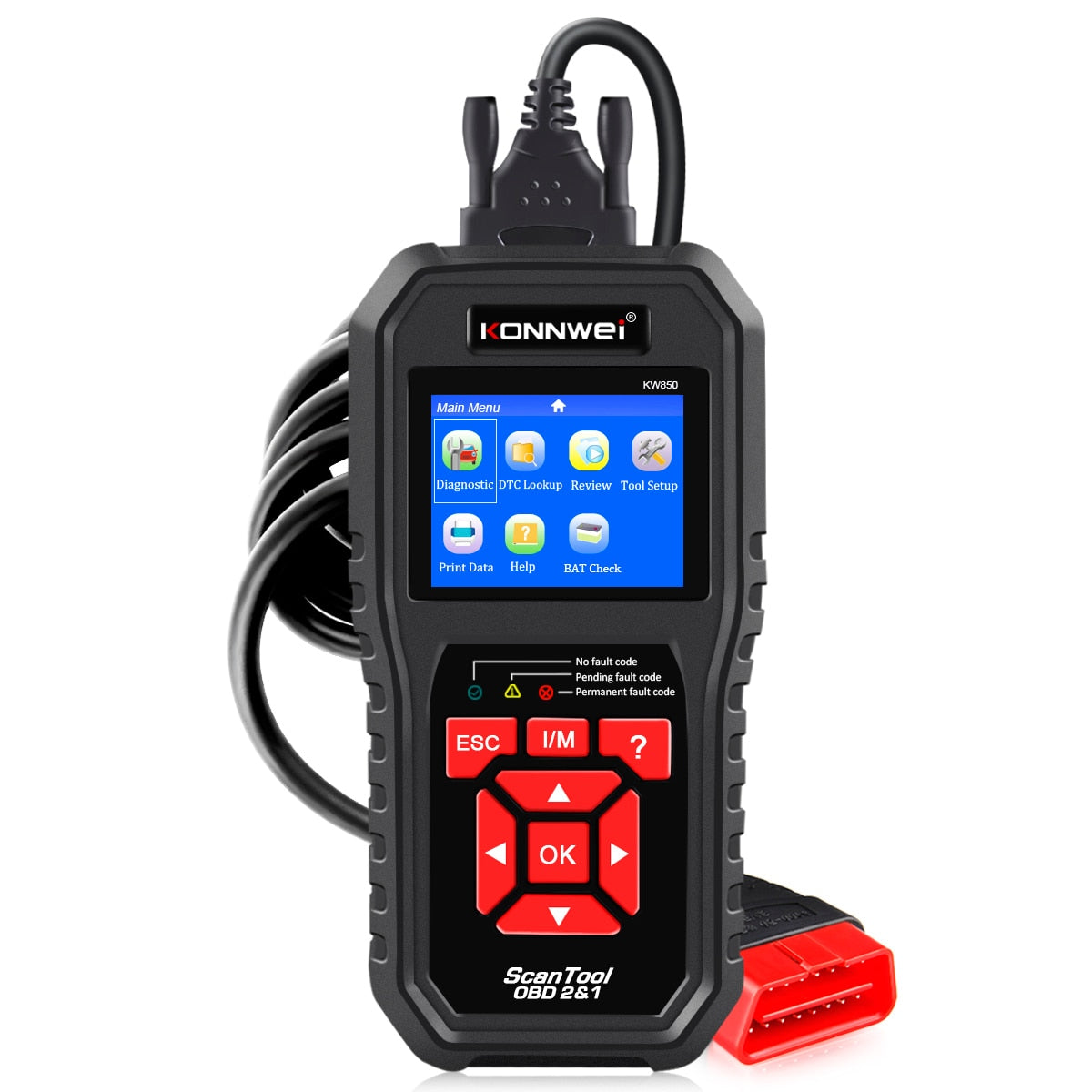 OBD2 Car Diagnostic Scanner Check Engine Automotive Car Scanner Code Reader Black