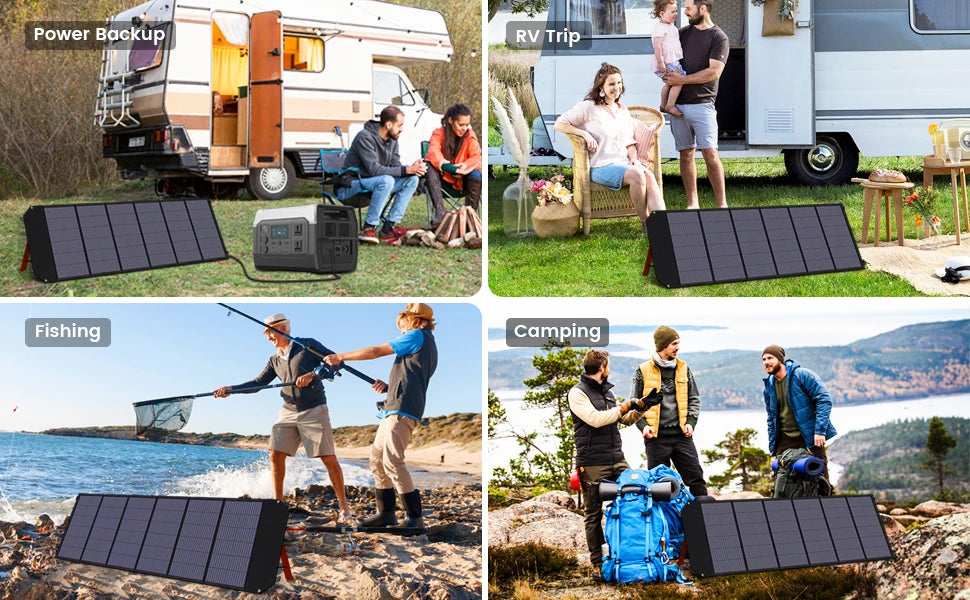 Ctolity 2400W 1600W 500W Portable Power Station,200W 100W Solar Panel Option, Solar Generator for Camping Emergency,UPS Function
