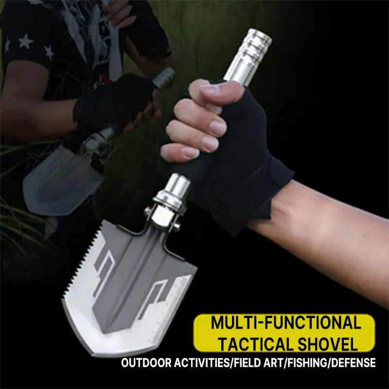 Multi-purpose Military Folding Camping Shovel – your ultimate camping buddy and self-defense security tool all rolled into one!