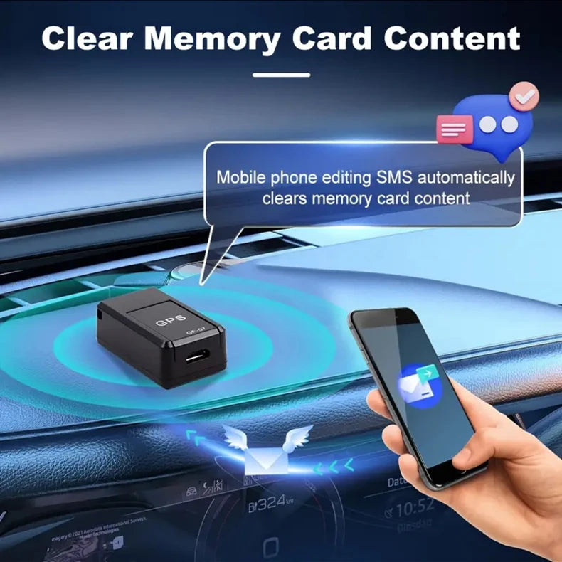 Micro Magnetic GPS Tracker, Mini Anti-Theft Vehicle Motorcycle Real-time Anti-theft Tracking Monitor, Personal Loss Positioning Mini GPS Positioning Device