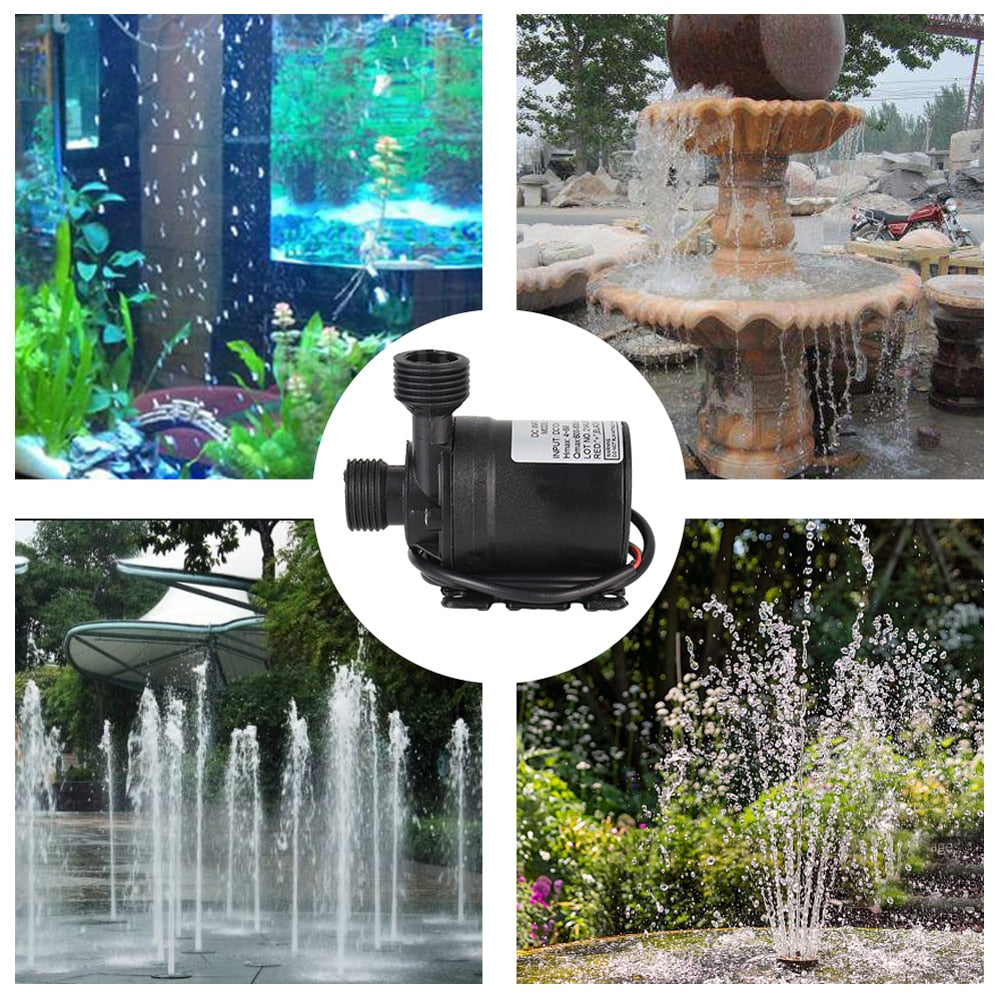 Water Pump Mini Brushless Motor Submersible. For Cooling System Fountains Heater
