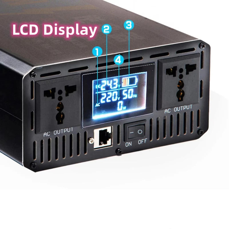 Pure Sine Wave Inverter 12Volt To AC 110v/220v Pure Sine Wave Power Supply Voltage Converter for Car, Solar Inverter
220V 2000W 3000W 4000W DC 12v/24v