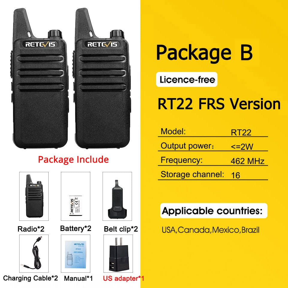 2 piece Mini Willkie Talkie Two-way Radio