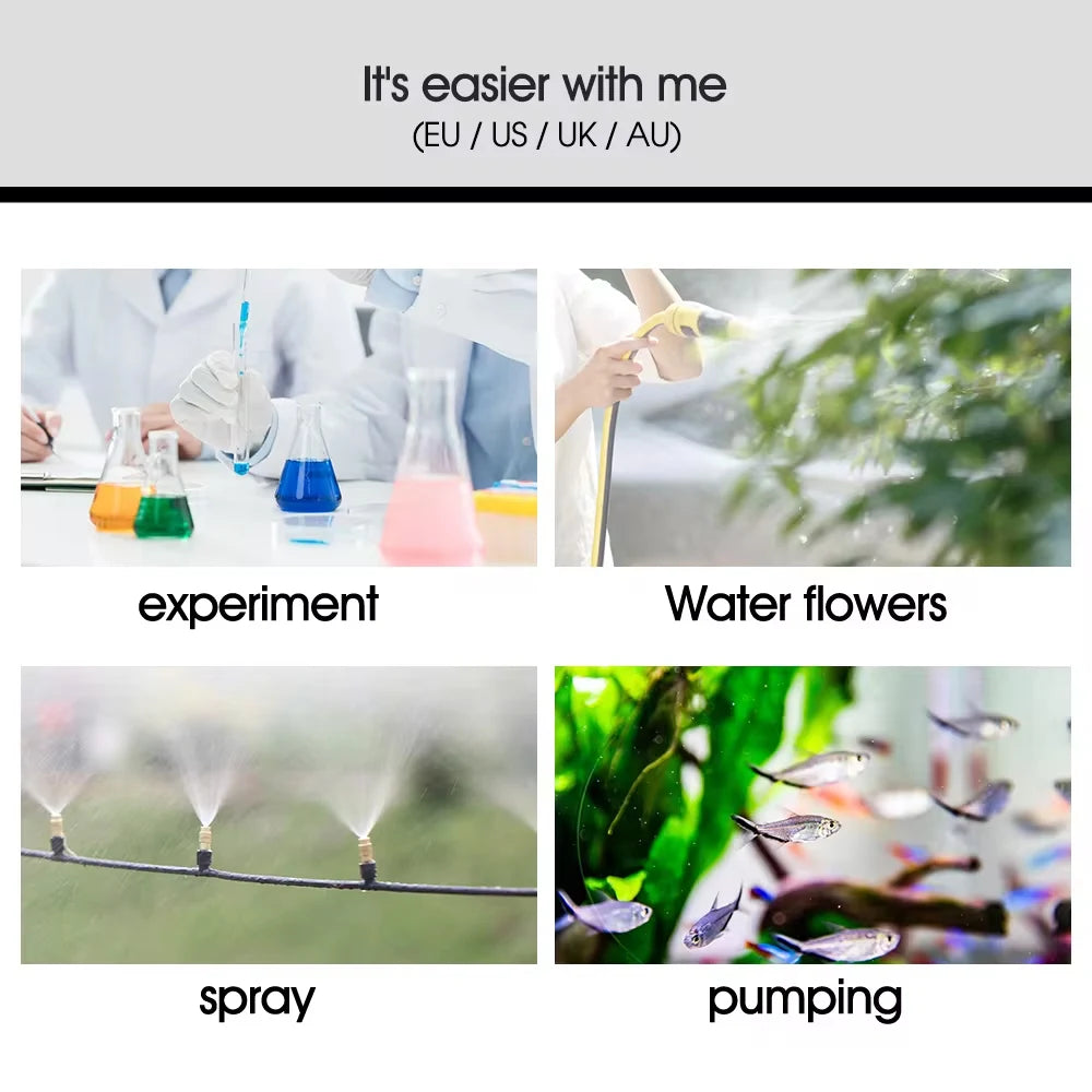 45/60/80/100W 110-240V Self-priming Pressurize Diaphragm Pump for Watering Car Washing Garden Plants Spray Irrigation Power Pump