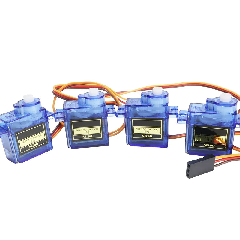 4pcs 180/360 Degree Micro Servo Motor Sg90 9g Mini Servos Motor Kit Plastic Gear Servo for Rc Car Airplane Plane for Arduino DIY