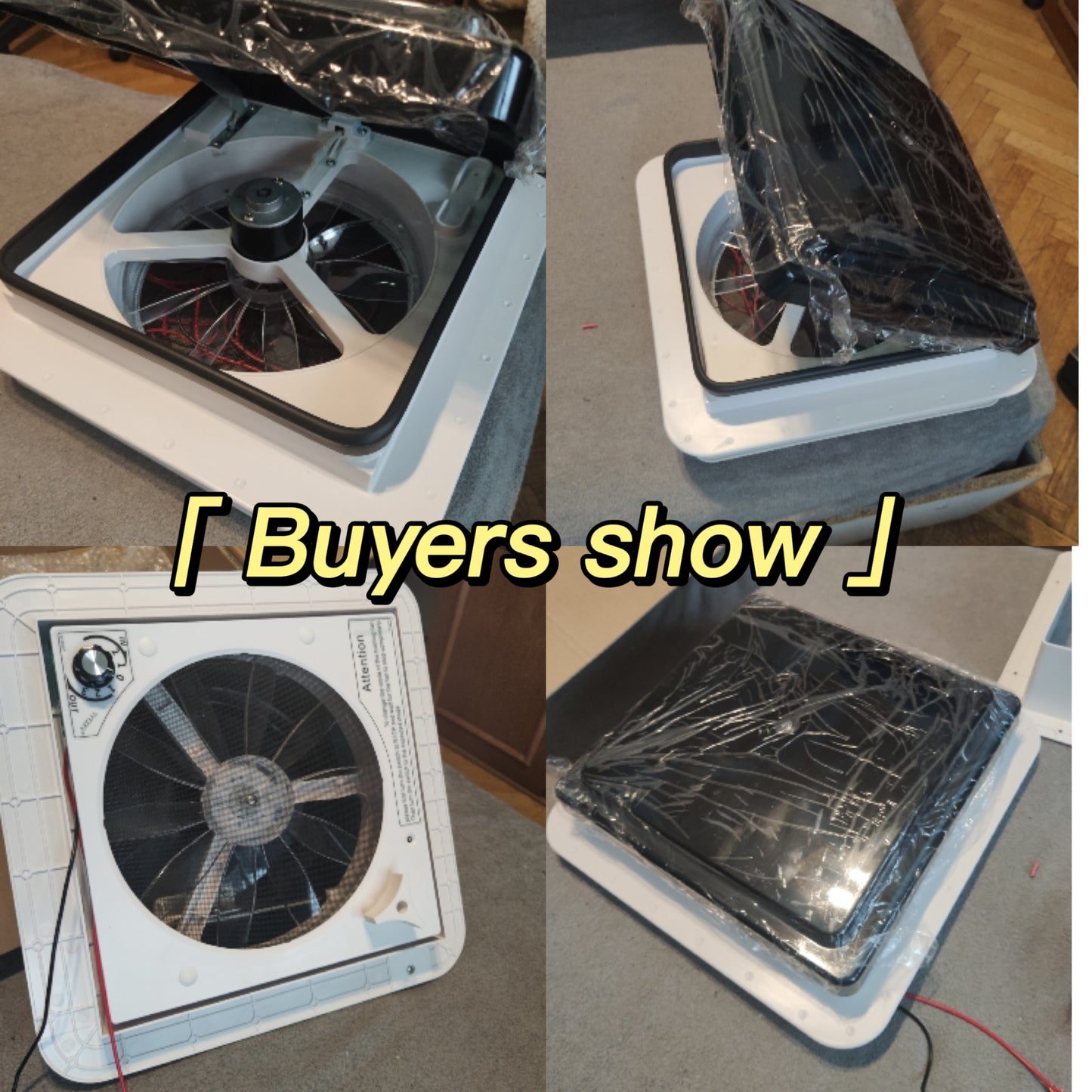 Camper DC12V Exhaust Fan With Stainless Steel Insect Screen