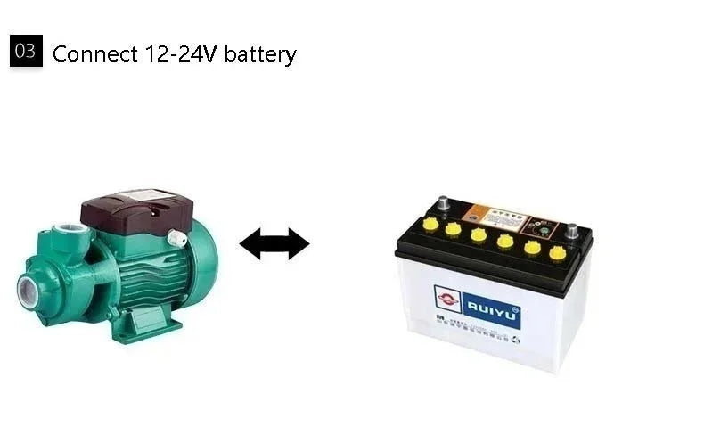 DC 12V 24V 48V Water Pump Brushed Motor Booster Pump QB60 High-lift Large Flow Solar Battery Pump Self-priming Pump