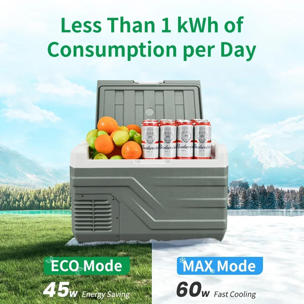NL 25L, 35L, 45L Car Refrigerator with 12V Compressor - 12/24V DC and 100 - 240V AC Portable Cooler for Camping and Travel