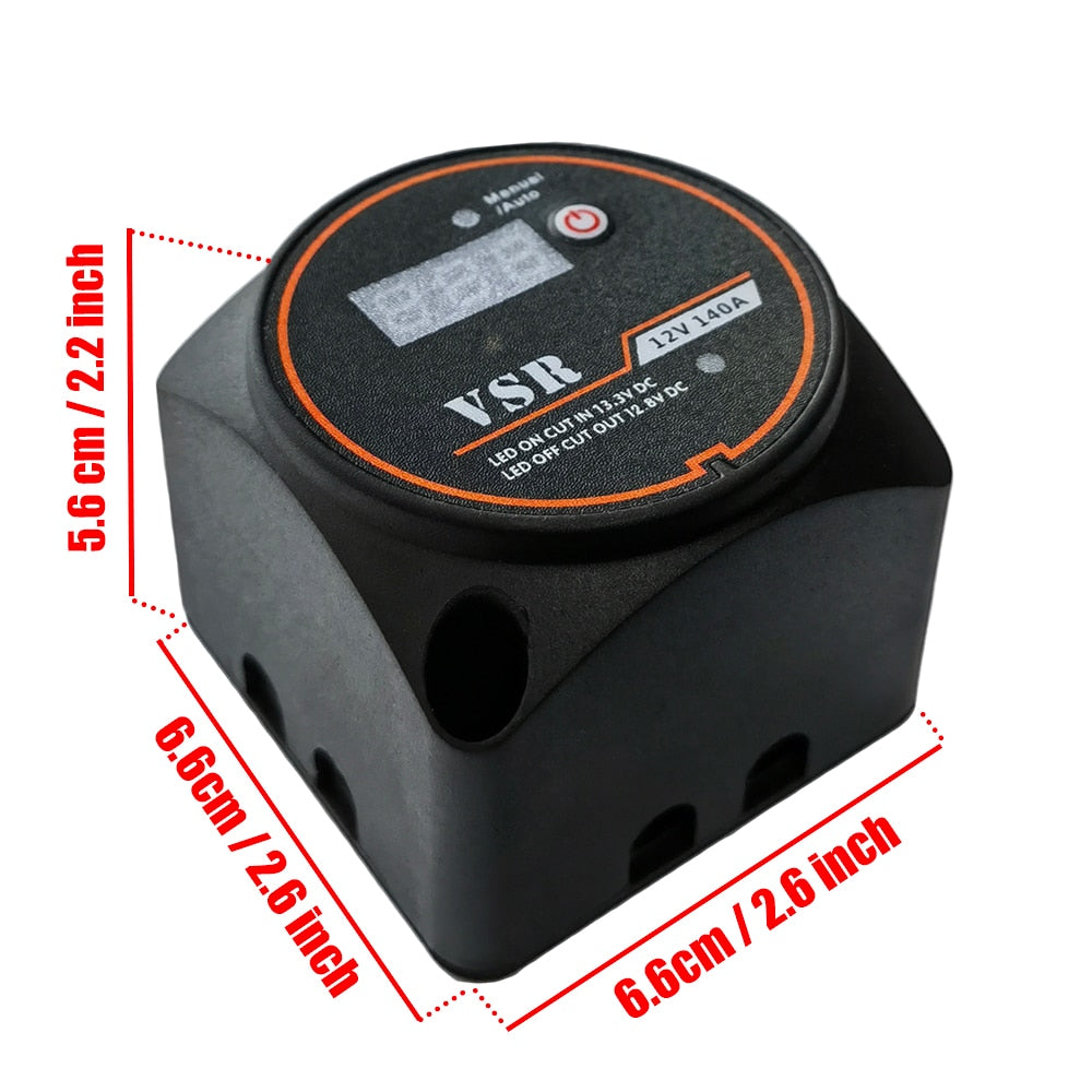 Voltage Sensitive Dual Battery System Digital Display for Camper Car RV Yacht