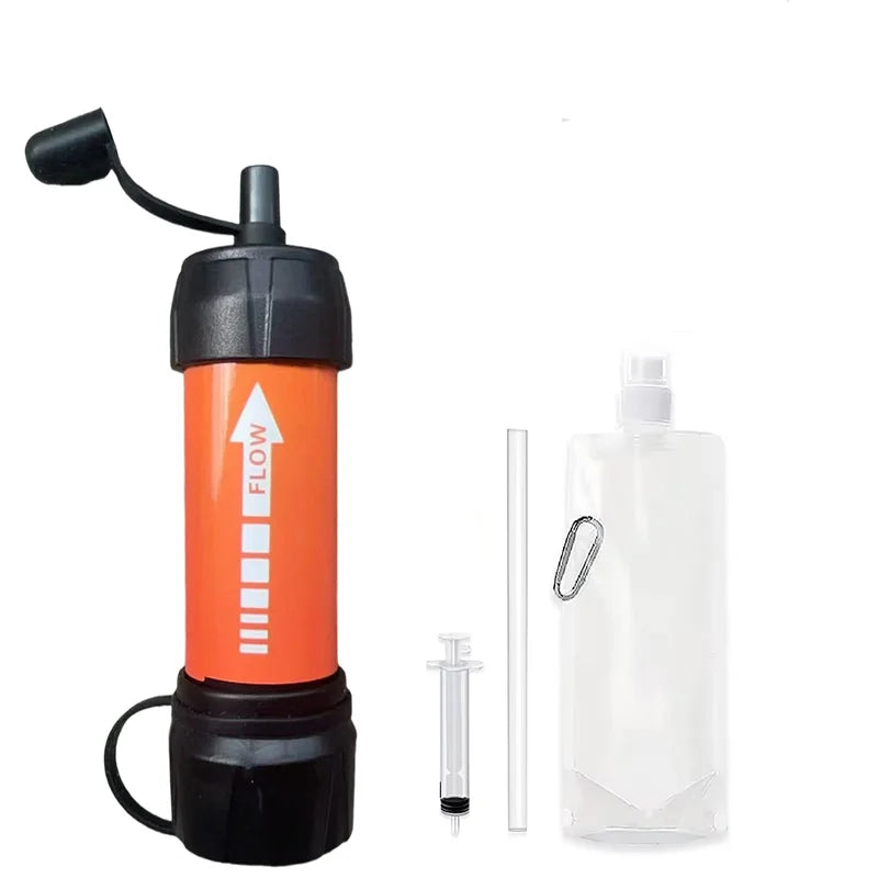 Emergency Portable Water Purifier for Hiking - Survival , Fast Purification, Safe for Natural Water, On-The-Go Essential Gear