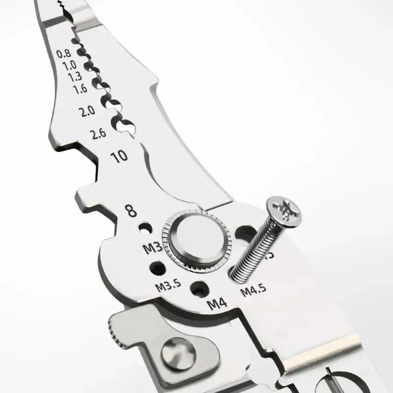 Multifunctional Electrician Pliers, 6-in-1 Wire Stripper Separator, Cutting and Crimping Tool for Cable Repair and Installation