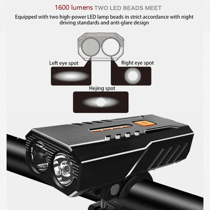 5000 mAh Bicycle Light Front Set Headlight Lantern For Bike Flashlight Rechargeable Lamp Running Led Usb Mtb Lights Taillight
