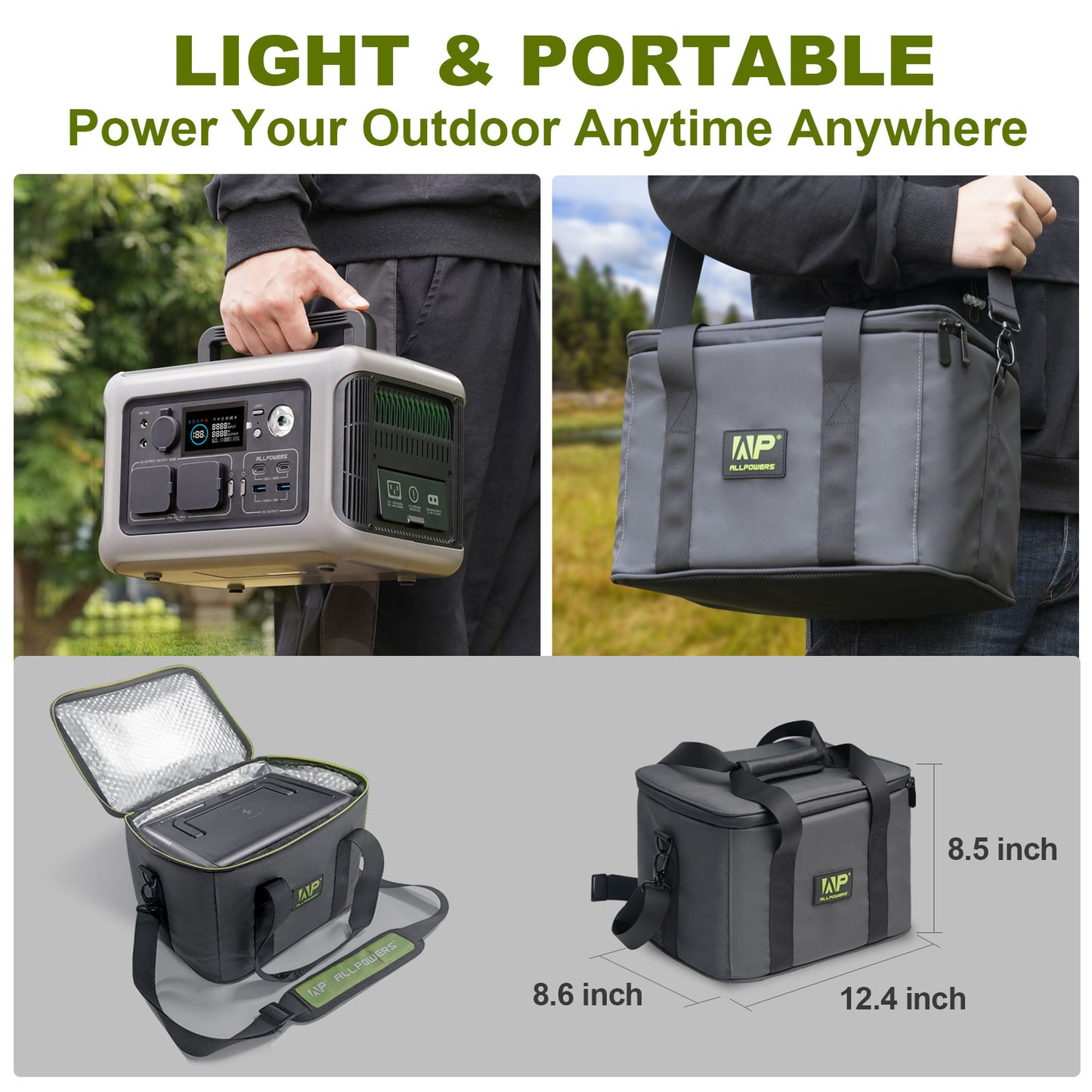 ALLPOWERS Portable Power Station Outlets for Outdoor Camping, RV and Home