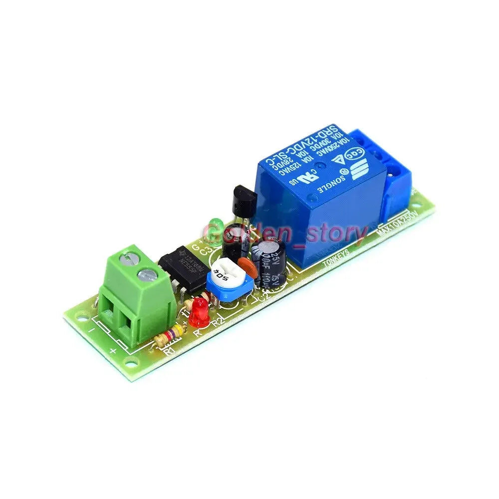 NE555 DC 12V Adjustable Time Trigger unlimited Cycle Timer Delay Turn On OFF Relay Switch Module Control