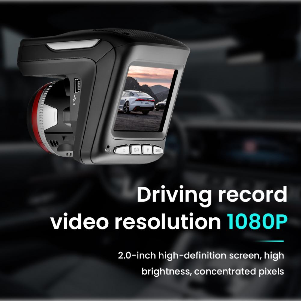 Car Dash Camera Full HD 1080P, Radar Detector, Night Vision Video Camera.