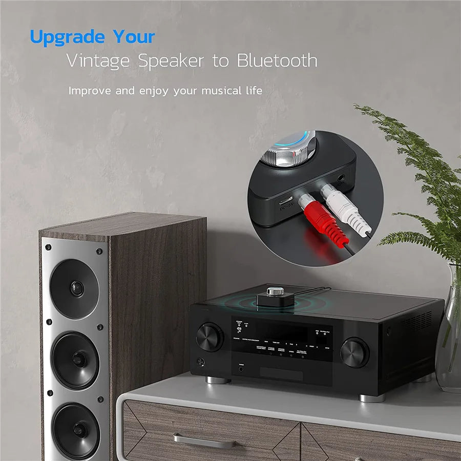 Bluetooth 5.0 Audio Receiver 3D Stereo Music Wireless Adapter TF Card R/L RCA 3.5mm AUX Jack For Car kit Wired Speaker Headphone