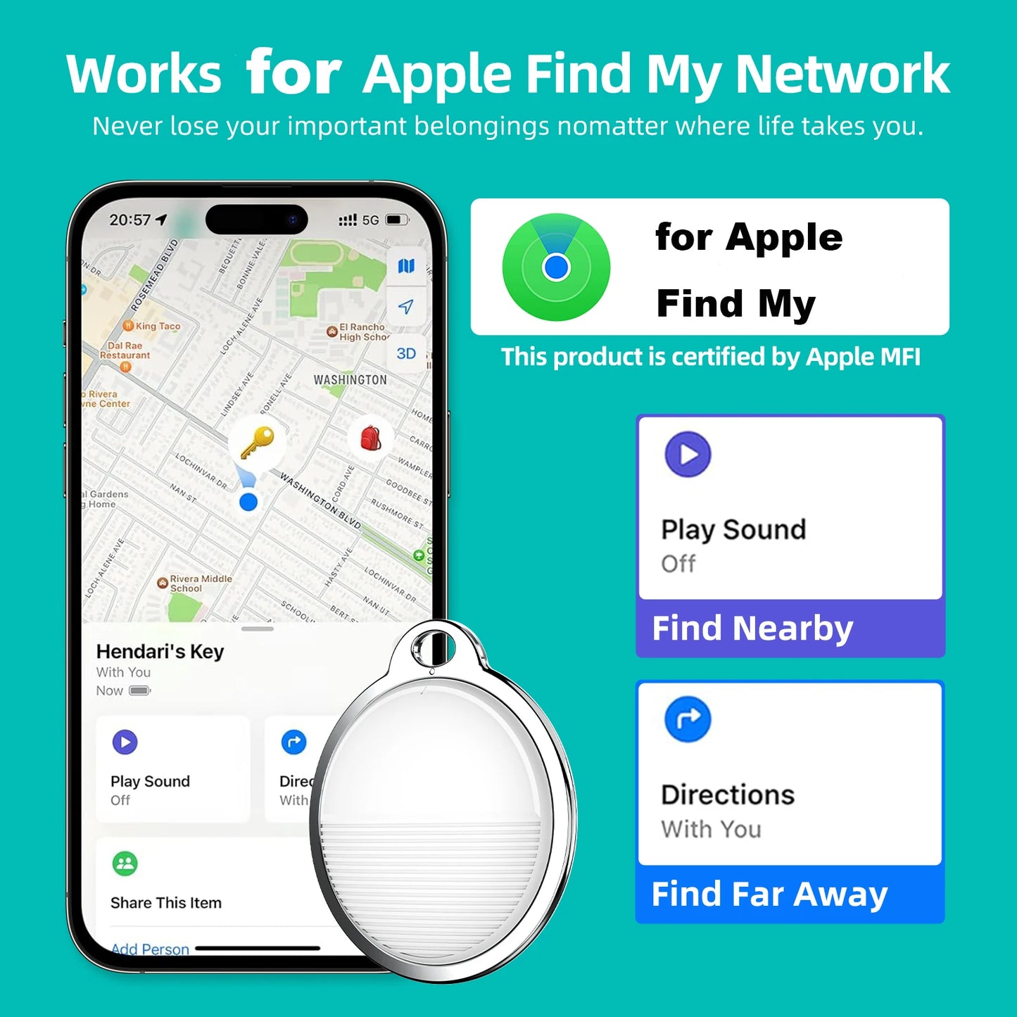Xiaomi Mini GPS Tracker For Apple IOS System Find My APP Air Tag
Elderly Child Finder, Pet, Back pack, Loss Tracker Smart Bluetooth.