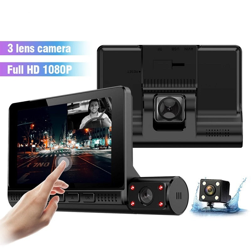 Dash Cam for Car 1080P DVR Front and Rear View Night Vision Loop Recording Car Electronics