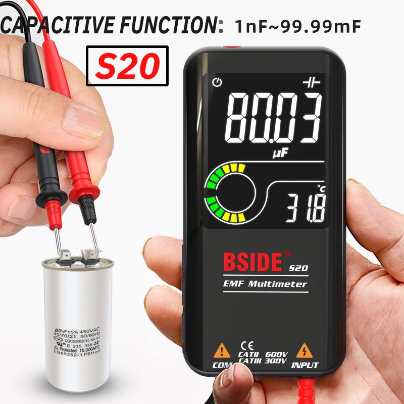 BSIDE S10 S11 S20 Professional Digital Multimeter Diode NCV Hz Live Wire Tester