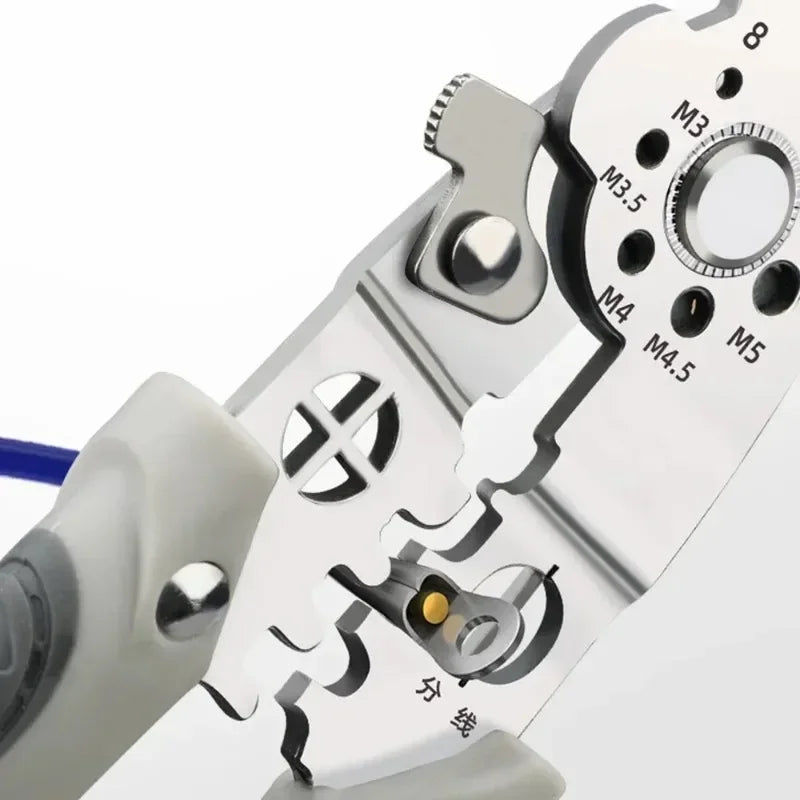Multifunctional Electrician Pliers, 6-in-1 Wire Stripper Separator, Cutting and Crimping Tool for Cable Repair and Installation