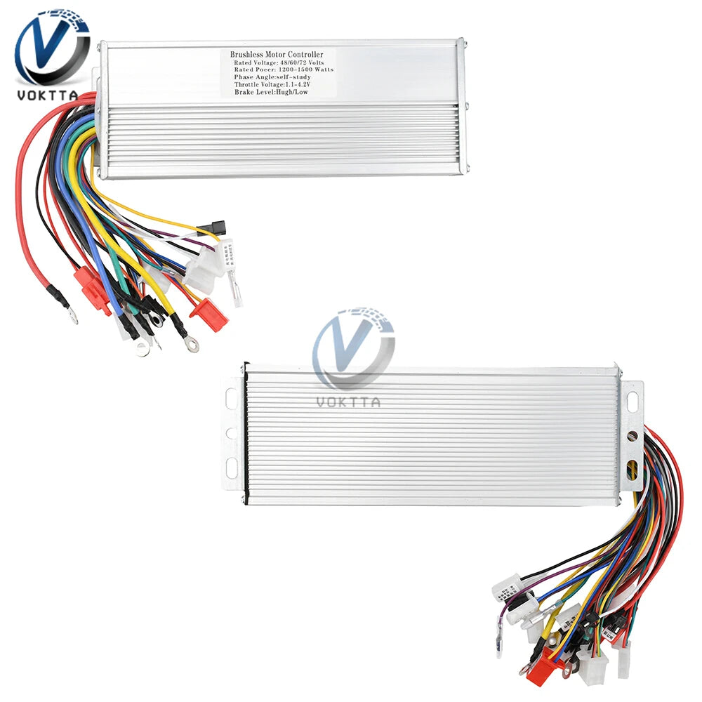 48V 60V 64V 72V 1200W-1500W Universal Intelligent Brushless Controller Three-speed Control for Car Motorcycle Electric Vehicle