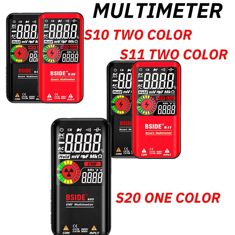 BSIDE S10 S11 S20 Professional Digital Multimeter Diode NCV Hz Live Wire Tester